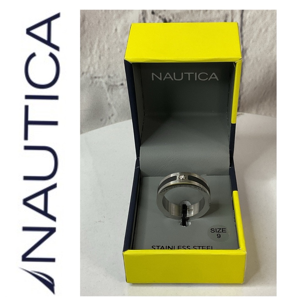 🌟 Nautica Silver Men's Stainless Steel Ring